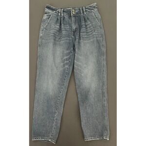 Kancan Mom Jeans Womens 9/28 Tatiana High Rise Pleated Waist-Band KC7827M